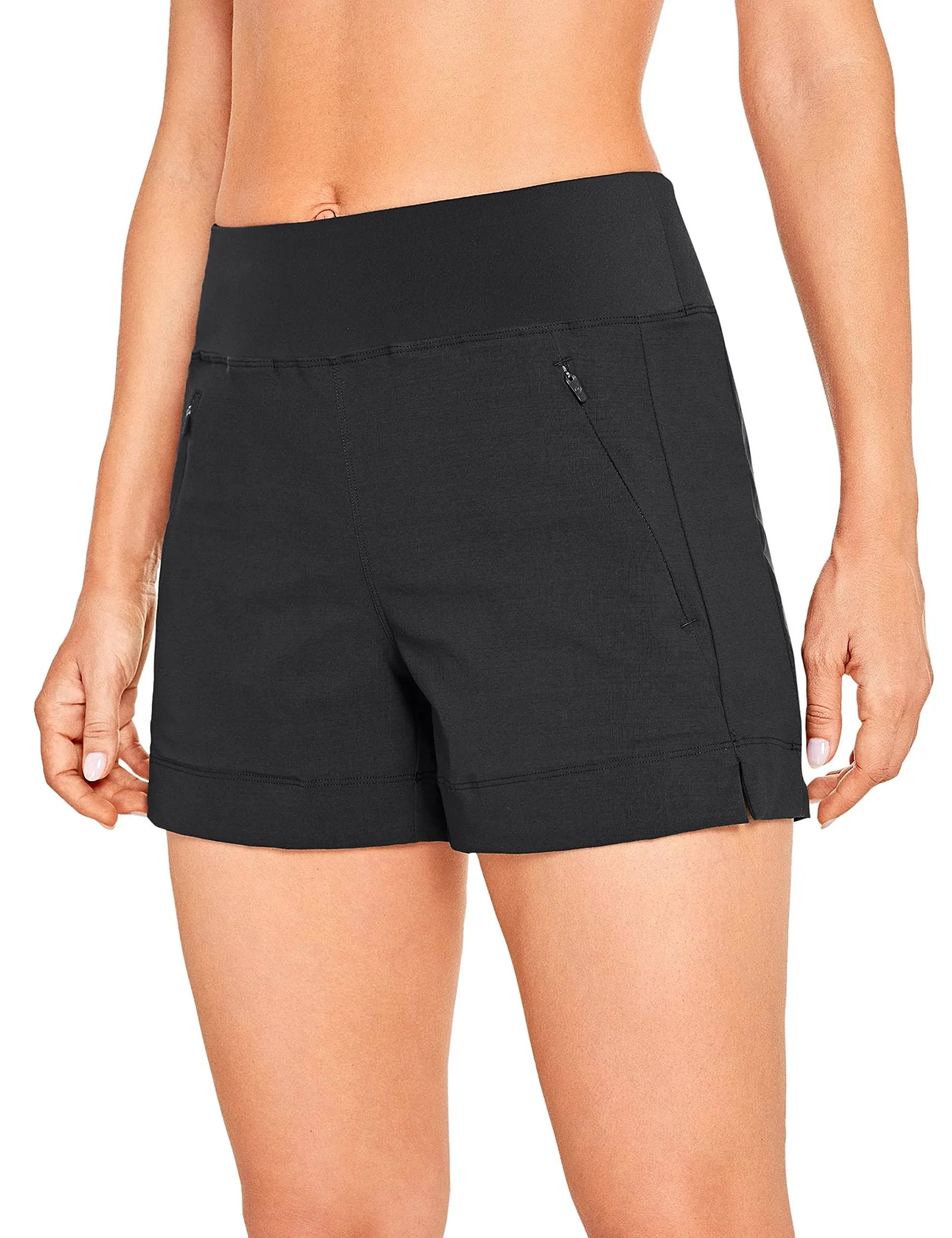 CRZ YOGA Women&#039;s Lightweight Mid Rise Hiking Shorts 4&#039;&#039; - Stretch Athletic Summe