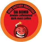 Java Factory Extra Bold Double Caffeinated Coffee Pods, Keurig Compatible, Da Bomb, 40 Count