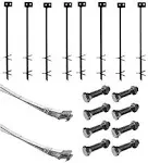 Mobile Home Part Set of 8 Auger Anchors 8 - 8 ft Tie Down Strap & 8