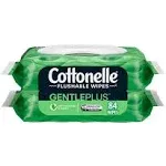 Cottonelle GentlePlus Flushable Wet Wipes with Aloe & Vitamin E, Adult Wet Wipes, 16 Flip-Top Packs (8 Bundles of 2 Packs), 672 Total Wipes (42 Wipes Per Pack), Packaging May Vary