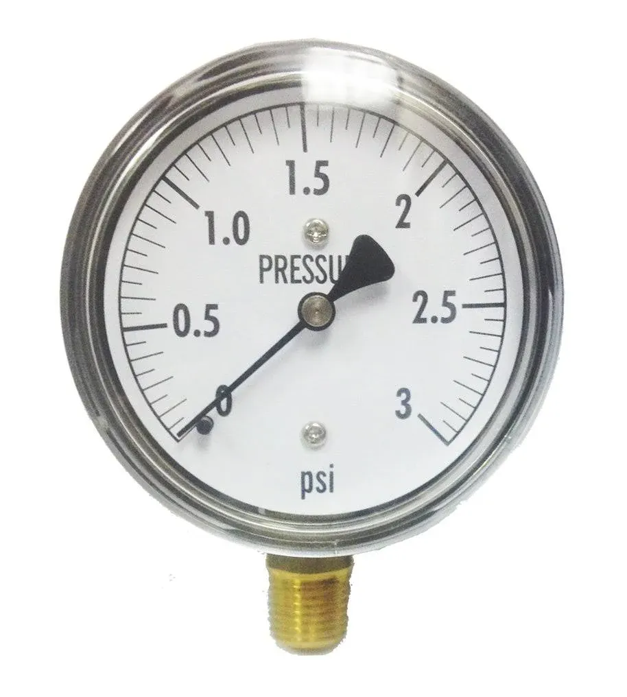 Kodiak Controls KC25-3#Low Pressure Gauge 3 psi