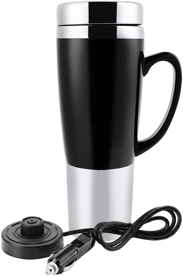 12V Car Kettle Boiler 450Ml Electric Water Insulated Car Mug Travel Heating Cup