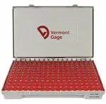 Vermont Gage 101200400 Pin Gage Set, Minus, Class ZZ, 190 Pcs