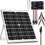 SOLPERK 10W Solar Panel,12v Solar Panel Charger Kit+8A Controller,suitable for ...