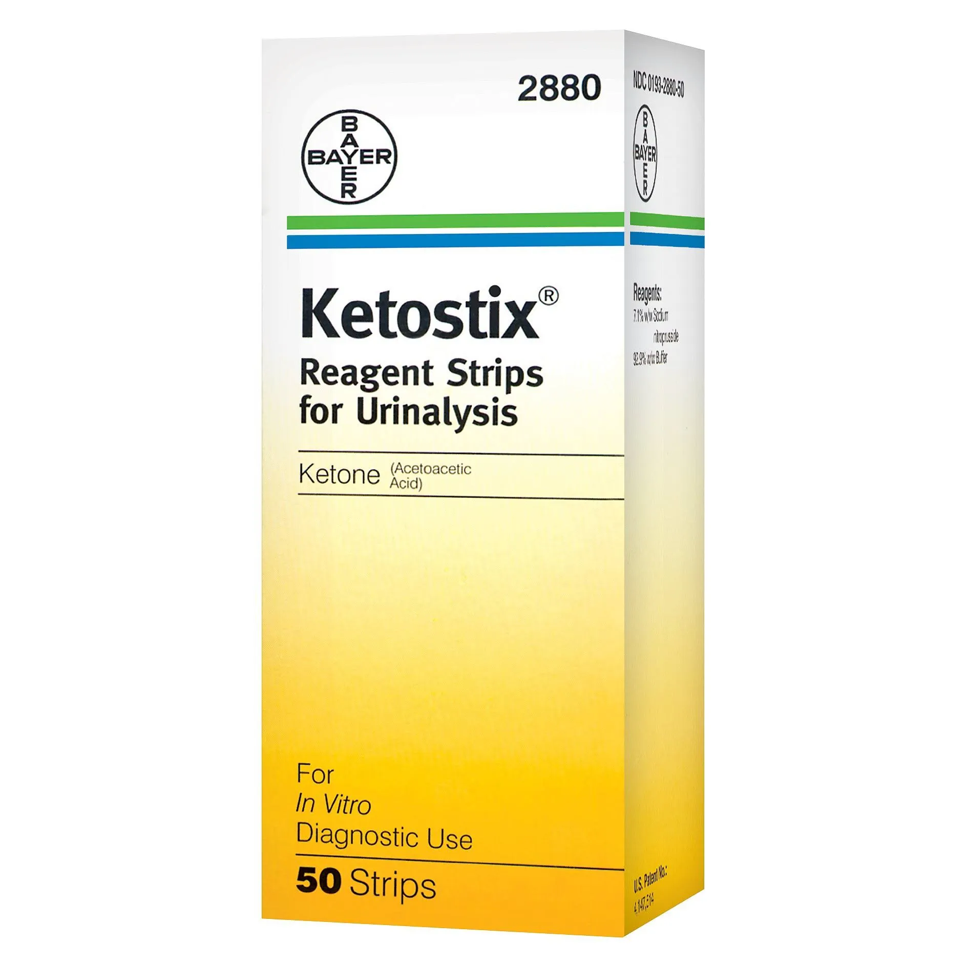 Ketone Test Strips Ketostix Reagent Strip for Urinalysis,-50<wbr/>ea