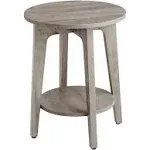 VASAGLE Side Table Small Round End Table with Lower Shelf Nightstand