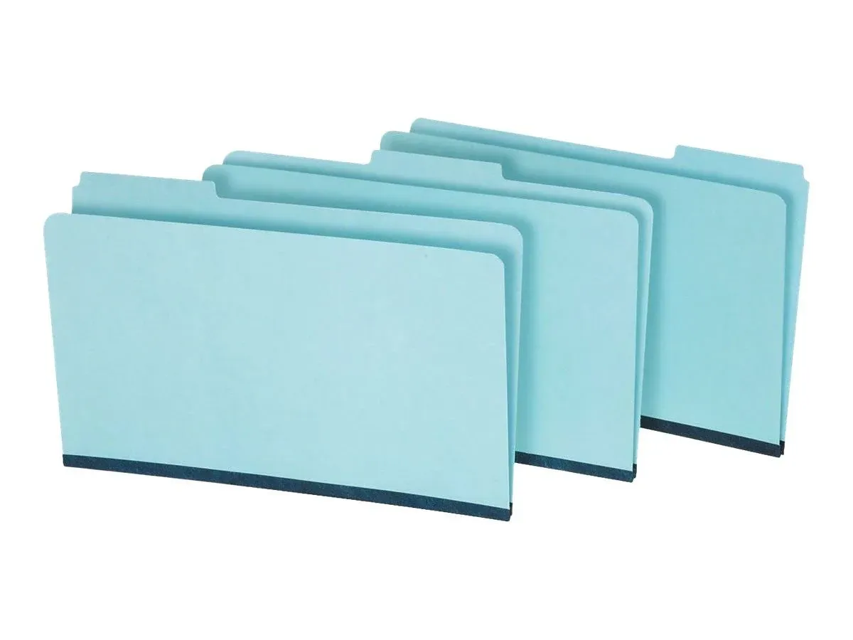 Staples 3-Tab Pressboard File Folders Legal Blue 25/Box TR621318/509620