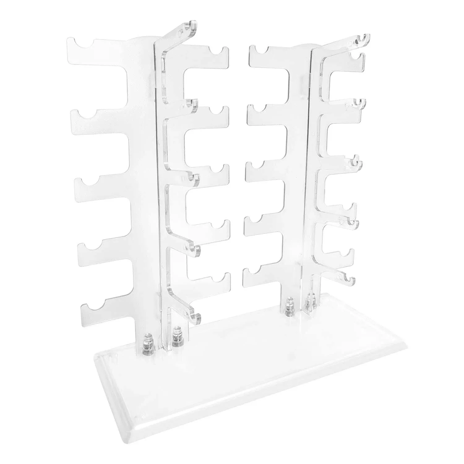 Sunglasses Rack Glasses Holder Two Row 10 Pairs Eyeglasses Acrylic Eyewear Display Stand