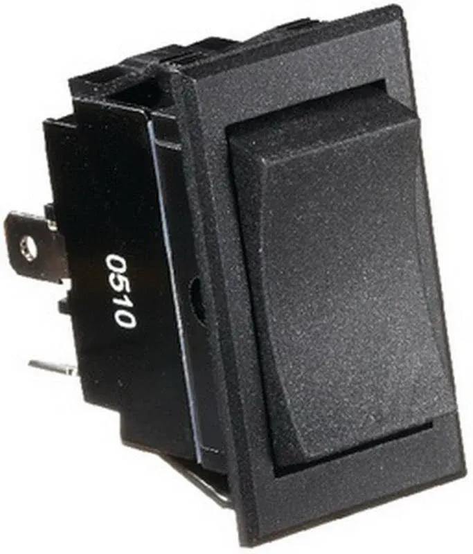 RV Designer S221, Rocker Switch, 20 Amp, 4 Terminals, Momentary On / Off / Momentary On, DPDT, Black, DC Electrical