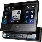 Pioneer - 7" Motorized Android Auto™ and Apple CarPlay® Bluetooth® Digital Media (DM) Receiver - Black