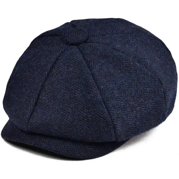 Boys Vintage Newsboy Cap Tweed Flat Beret Cabbie Hat for Kids Toddler Pageboy