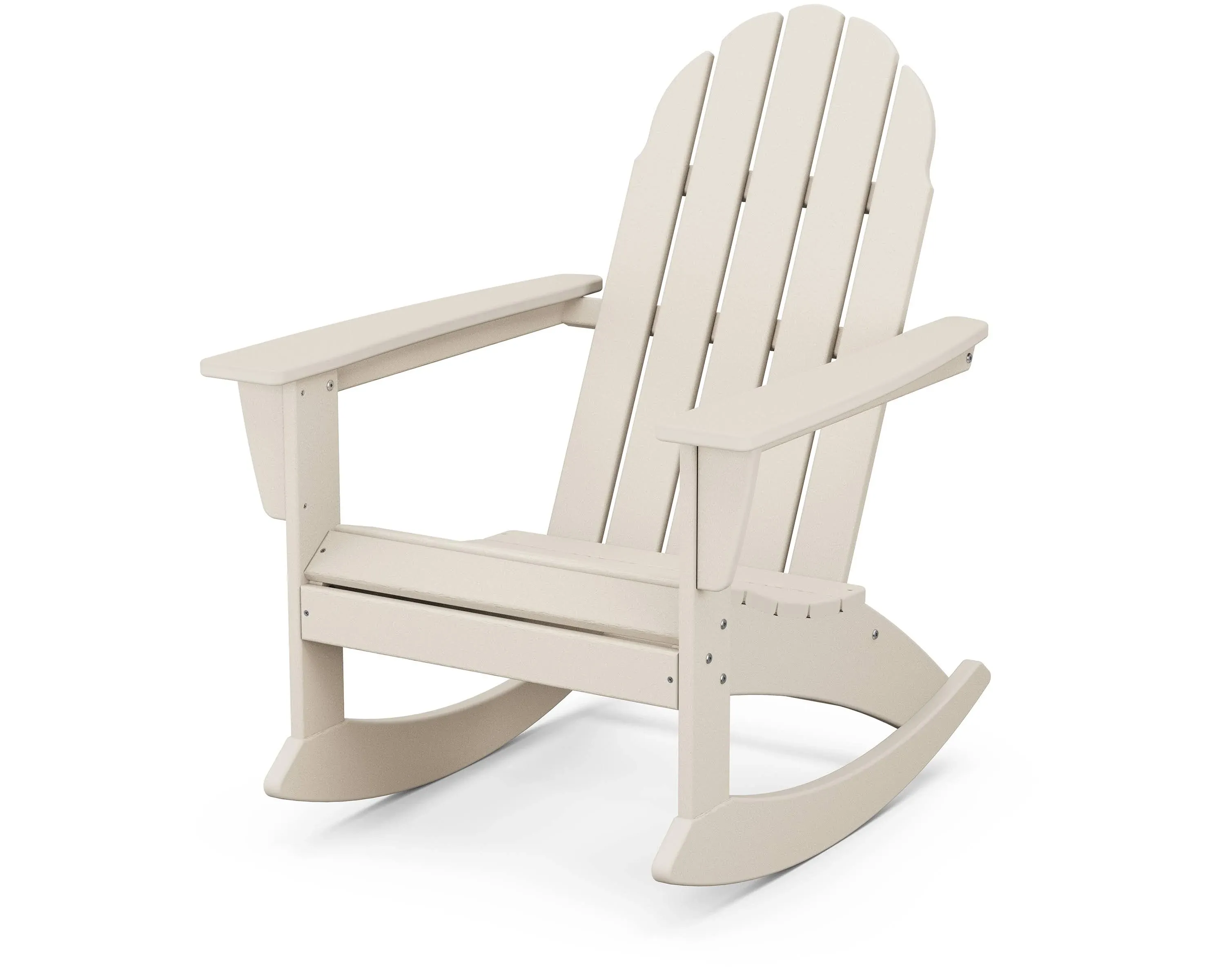 POLYWOOD ADR400SA Vineyard Sand Adirondack Rocking Chair