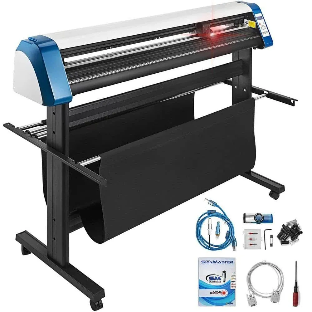 VEVOR 53" Vinyl Cutter Plotter Cutting Laser Plotter Contour Cut Graphics Advertise, KZJ1350ZDXBKZJ001V1