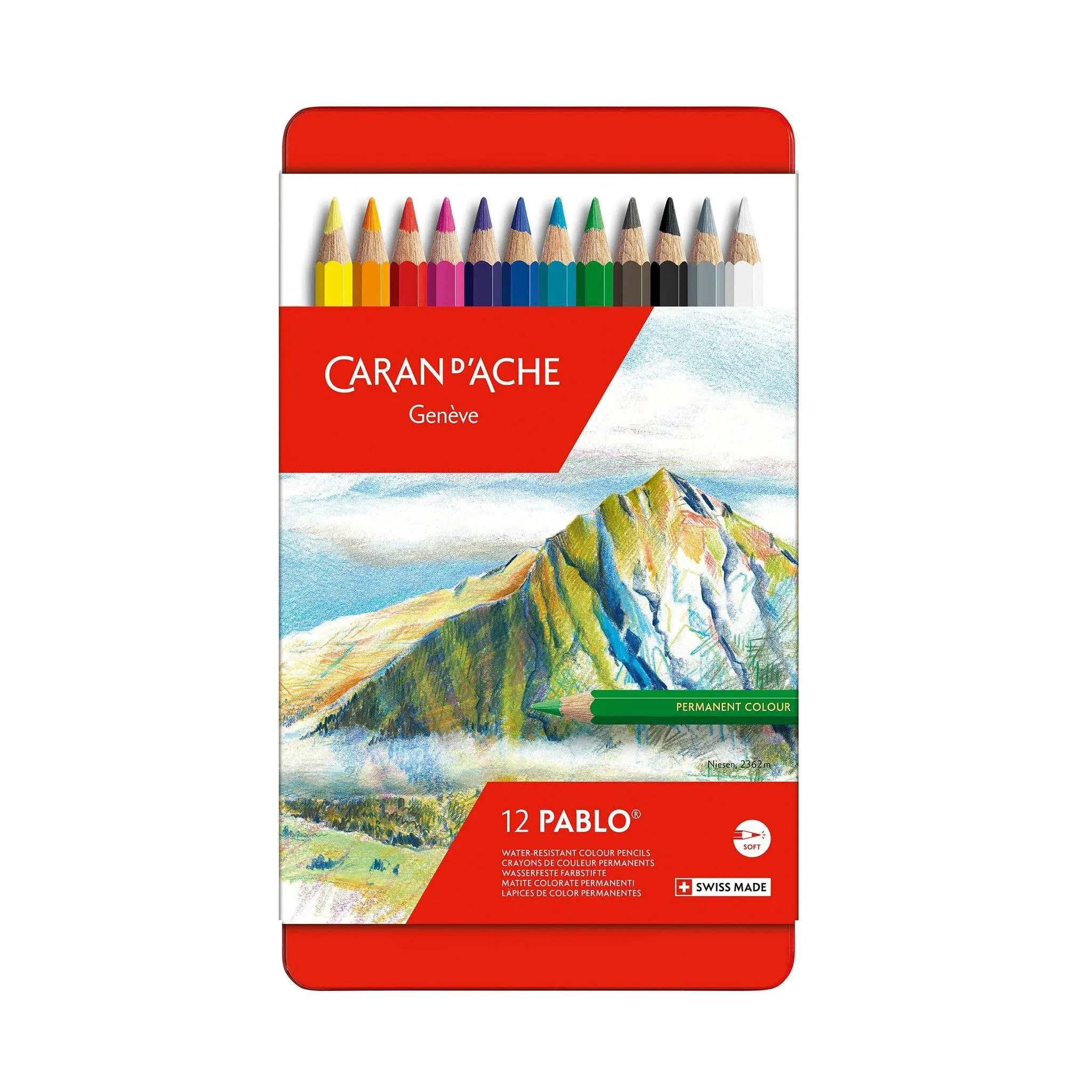 Caran d'Ache Pablo Colored Pencils 12 Set