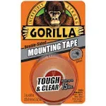 Gorilla Tough & Clear Double-Sided Mounting Tape1" x 150"Clear Model (6036002)