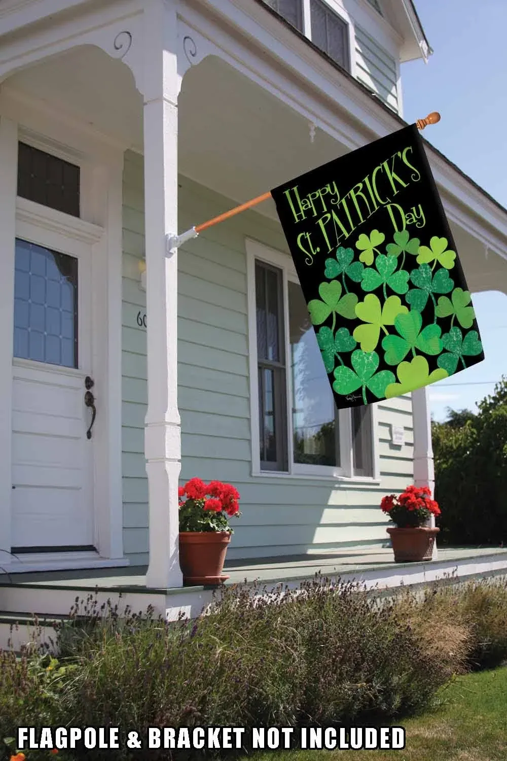 Toland Home Garden 28 x 40 Shamrocks Double Sided House Flag