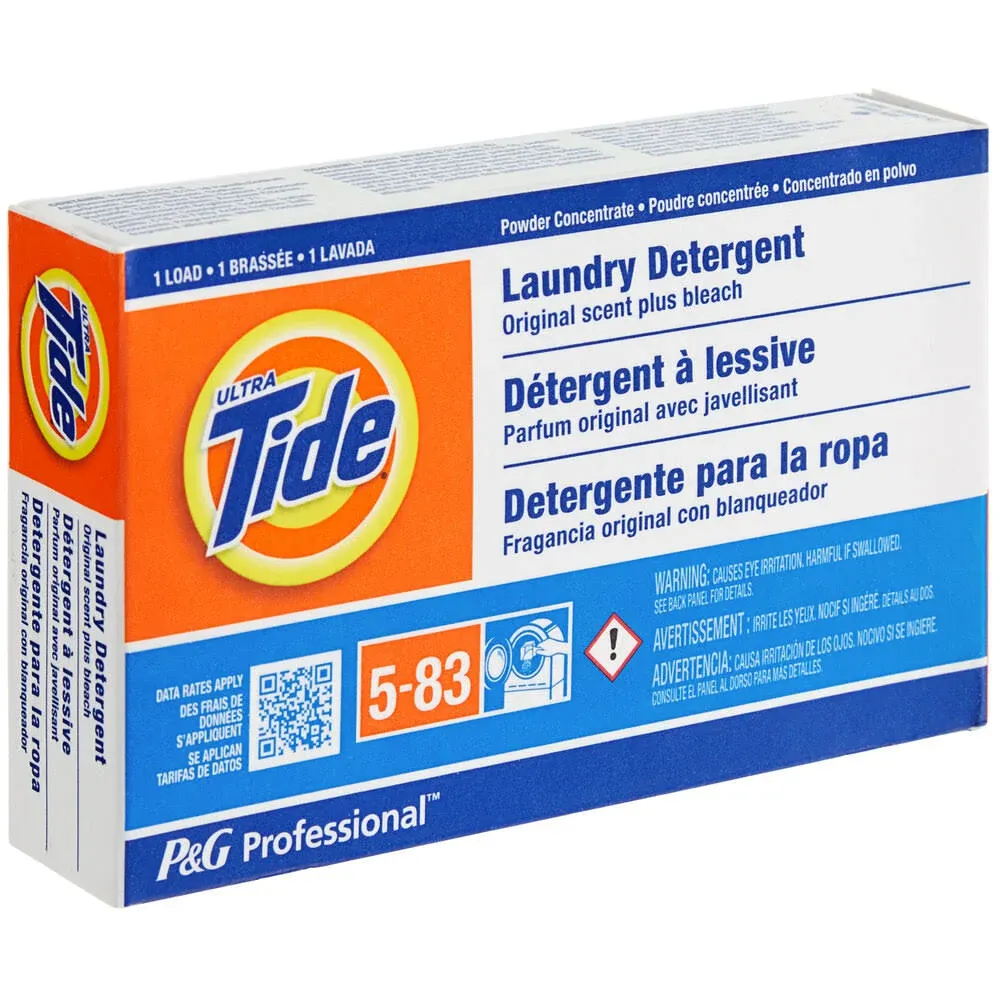 Tide Professional 08921 Coin Vend Laundry Detergent with Bleach Single Load Box - 156/Case