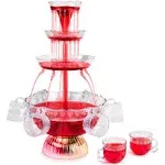 Nostalgia 3-Tier Lighted Party Fountain - Clear