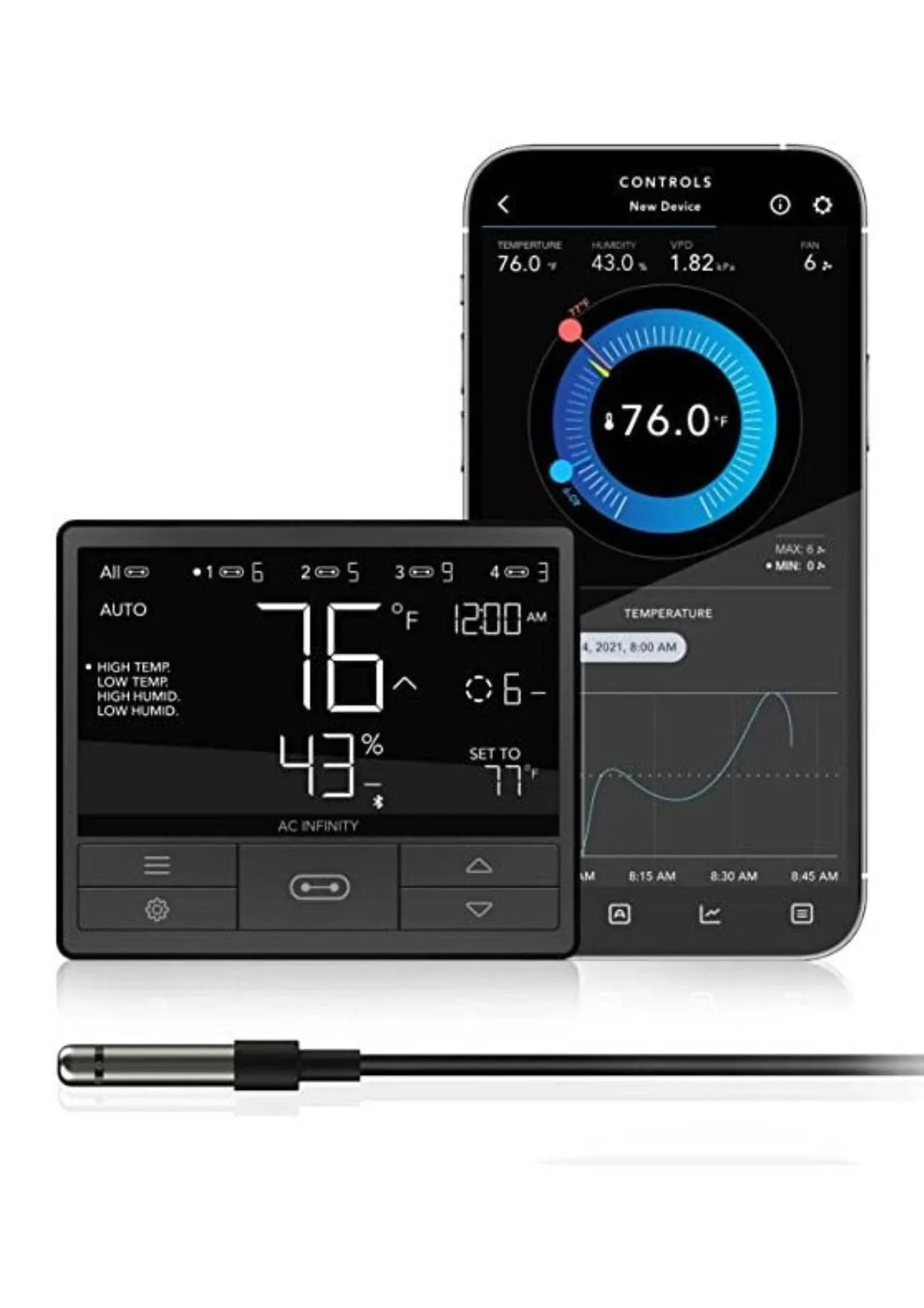 AC Infinity Controller 69 - Bluetooth Temperature & Humidity Fan Controller - Great Stuff Hydroponics