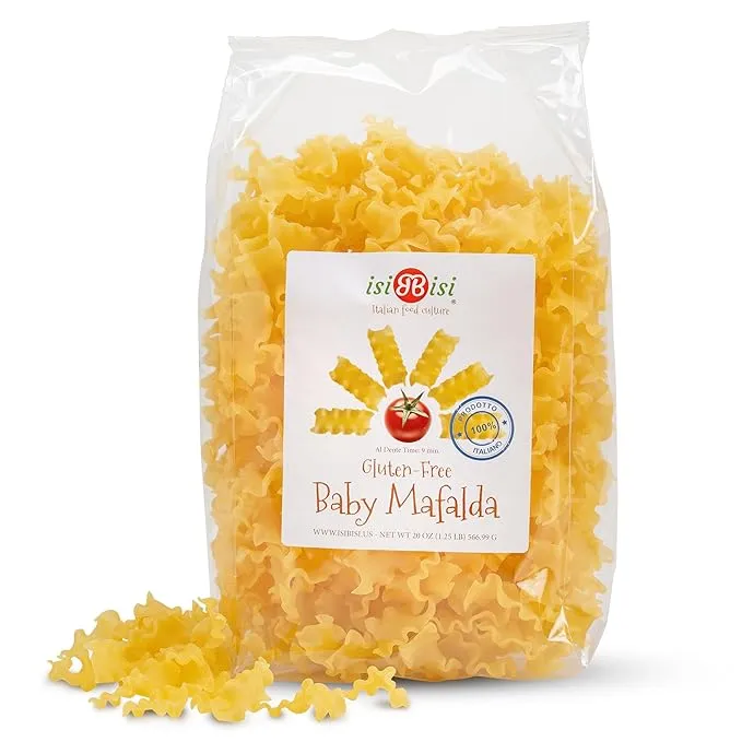 isiBisi Baby Mafalda Pasta - Mini Lasagna Noodles Made with Corn and Rice Flour ...