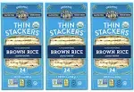 Lundberg Thin Brown Rice Cakes, Lightly Salted, 3-Pack –Regenerative Organic Certified, Healthy Snacks, Vegan, 6 oz ea