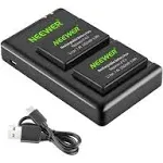 Neewer LP-E17 Battery 2-Pack with Dual USB Charger (1250mAh)