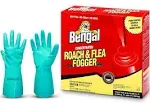 Bengal Concentrated Roach &Flea Fogger - Roach Killer Indoor Infestation Spray - Flea Foggers for Home Indoor - Bug Spray - Pest Control -Available with Premium Quality Centaurus AZ Gloves- 3-2.7oz