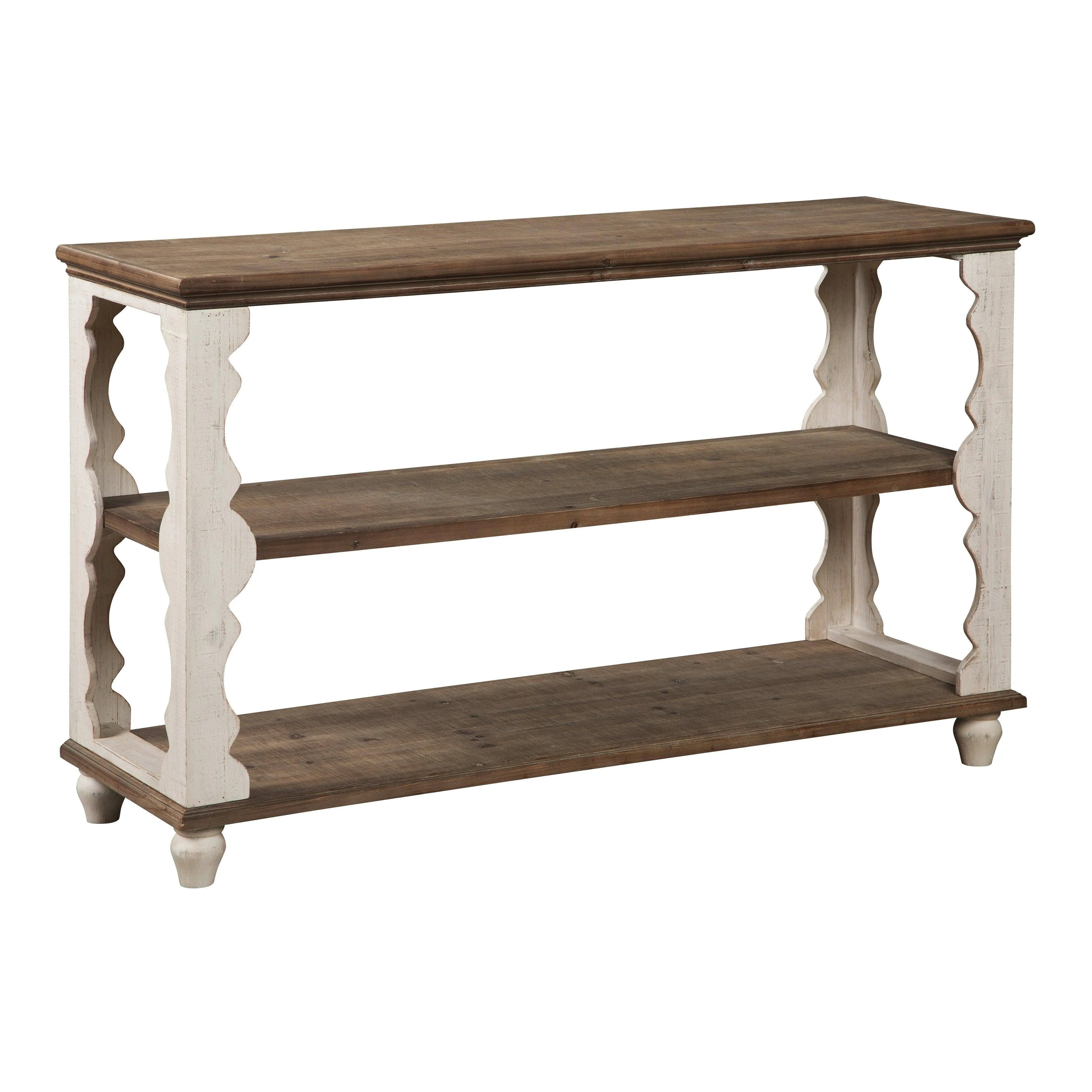 Ashley Alwyndale Console Sofa Table - Antique White/Brown