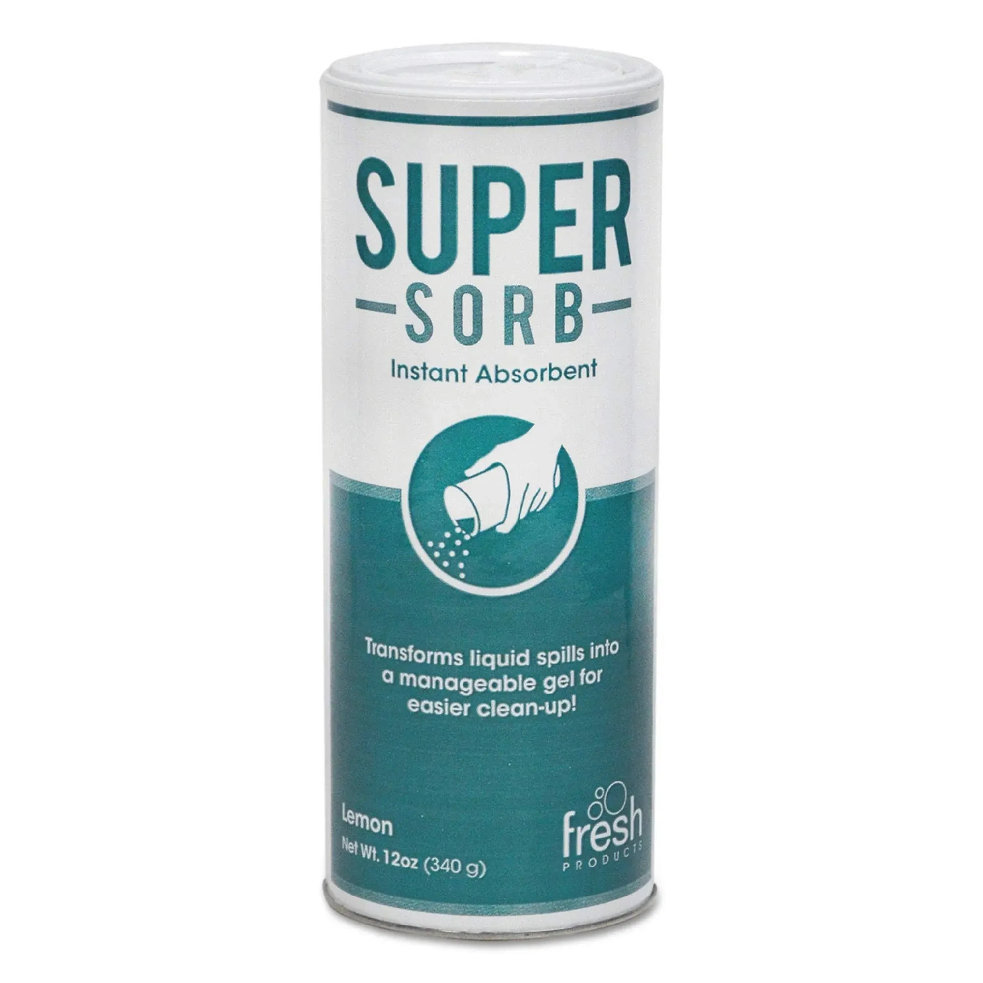 Fresh Products Super-Sorb Liquid Spill Absorbent, Lemon Scent, 12 Oz