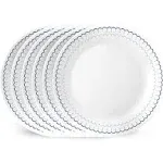 Corelle Brasserie 6.75 inch Appetizer Plates, 6-Pack, Black