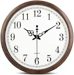 Large Wall Clock 16 Inch Silent Non Ticking Movement Quartz Battery Operated ...