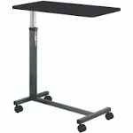 Adjustable Non Tilt Top Overbed Table With Wheels for Hospital and Home Use