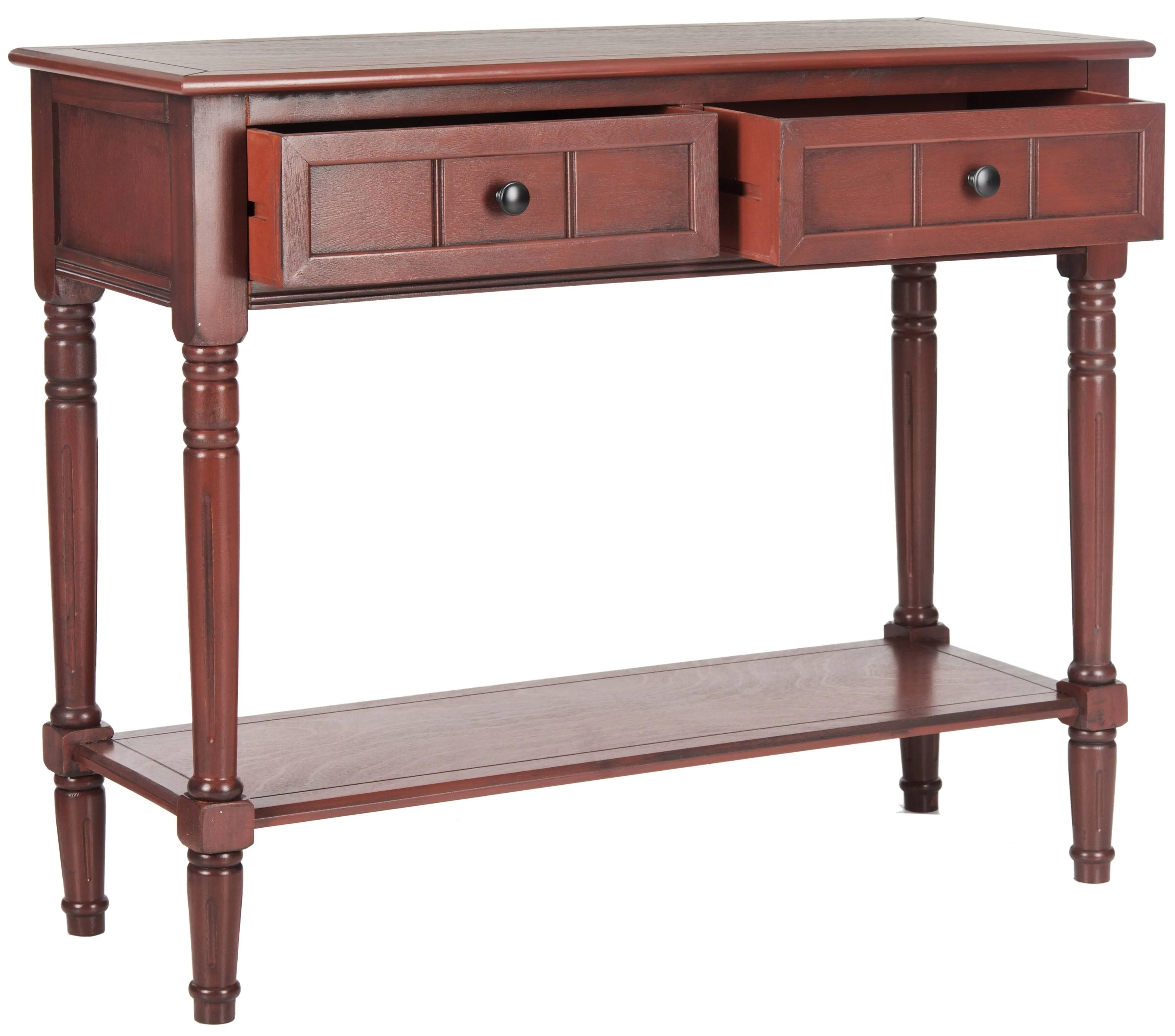 Samantha 2 Drawer Console in Red - Safavieh AMH5710E