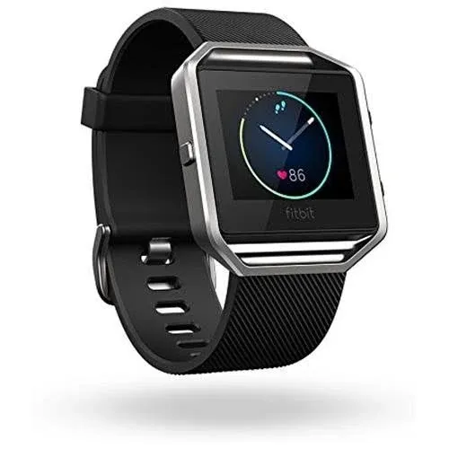 Fitbit Blaze Smart Fitness Watch with Time Display, Black, Silver, Small (5.5 - 6.7 inch) (US Version)