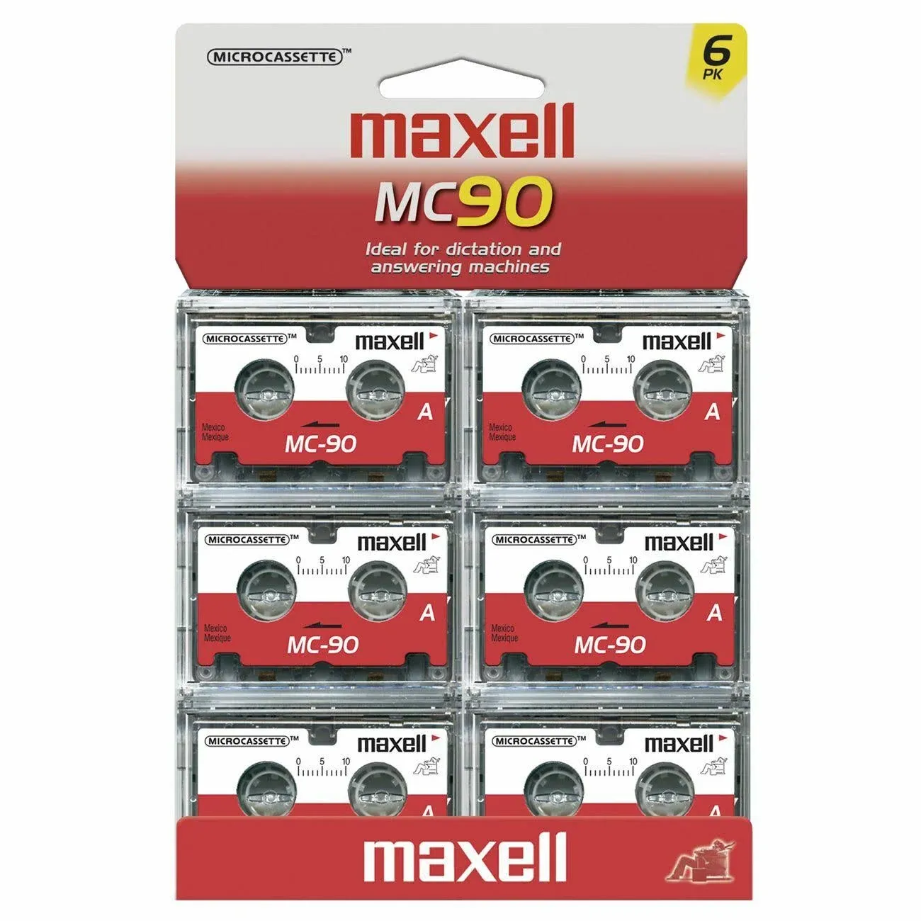 Maxell MC90 Microcassette 3-Pack