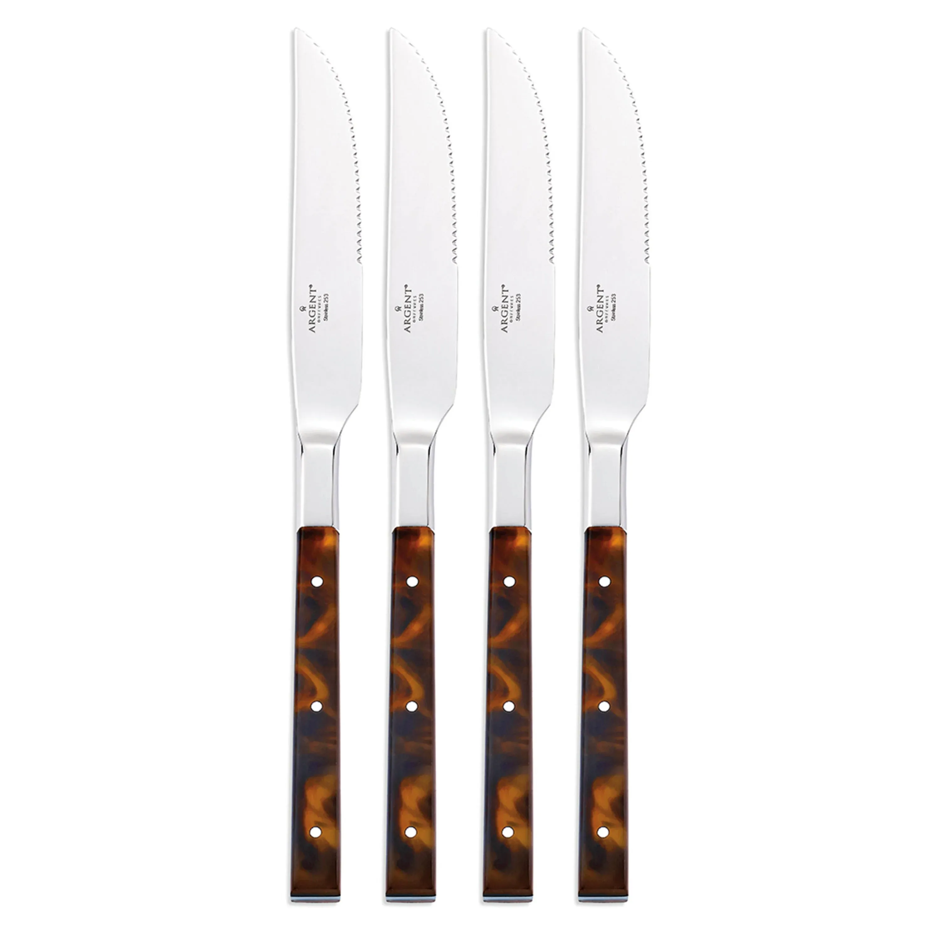 Hampton Forge St. Laurent, 4 Pieces, Brown/Silver