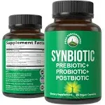 Peak Performance Synbiotic = Prebiotic + Probiotic + Postbiotic 3-in-1 Supplement with Clinically Tested Ingredients. Pre and Probiotics Plus