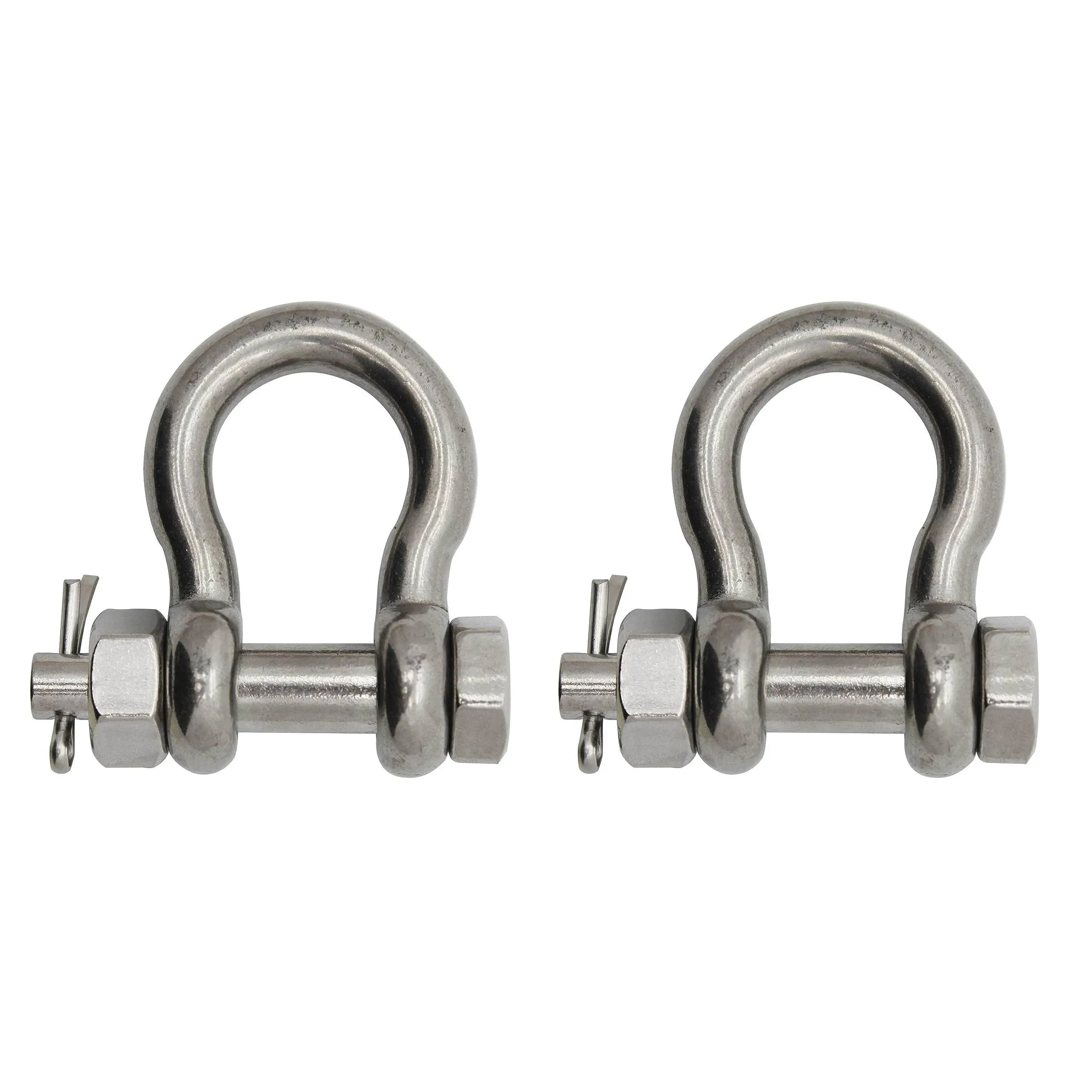 Extreme Max 3006.8372.2 BoatTector Stainless Steel Bolt-Type Anchor Shackle - 3/8", 2-Pack