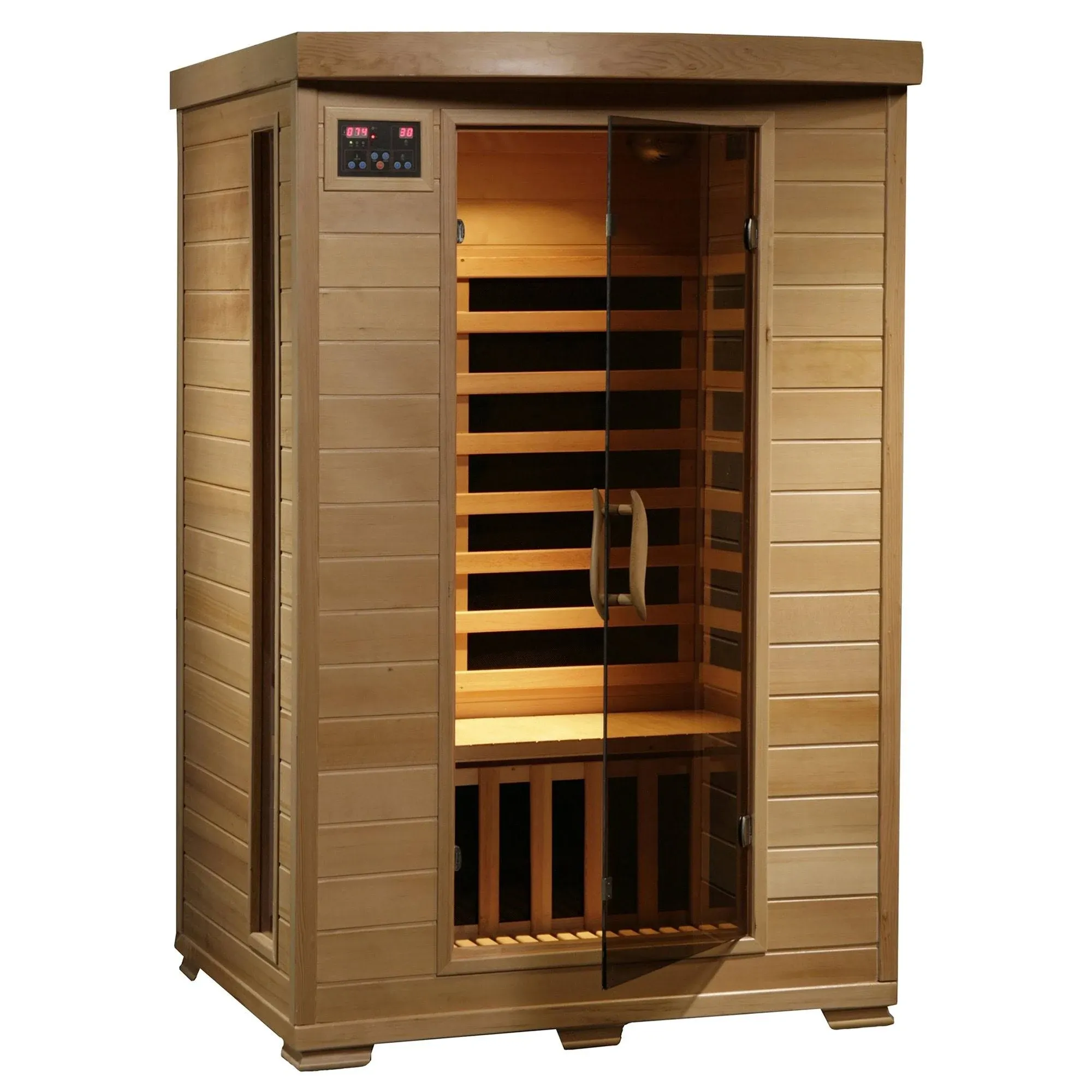 Radiant 2-Person Hemlock Infrared Sauna with 6 Carbon Heaters