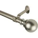 Elrene Nickel Cordelia Adjustable Ball Curtain Rod