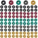 100Pcs Abrasive Buffing Wheels 1 Inch Buffing Polishing Wheel Set with 1/8 In...