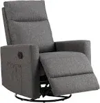 Rocking Chair Swivel Glider Recliner Nursery Rocker Chair Fabric Single Sofa