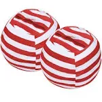 2 Pcs Storage Bean Bag Chair Cover 24 inch Red