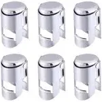 I-MART Pack of 6 Stainless Steel Champagne Stoppers, Prosecco, Sparkling Wine Bottle Stopper, Cork