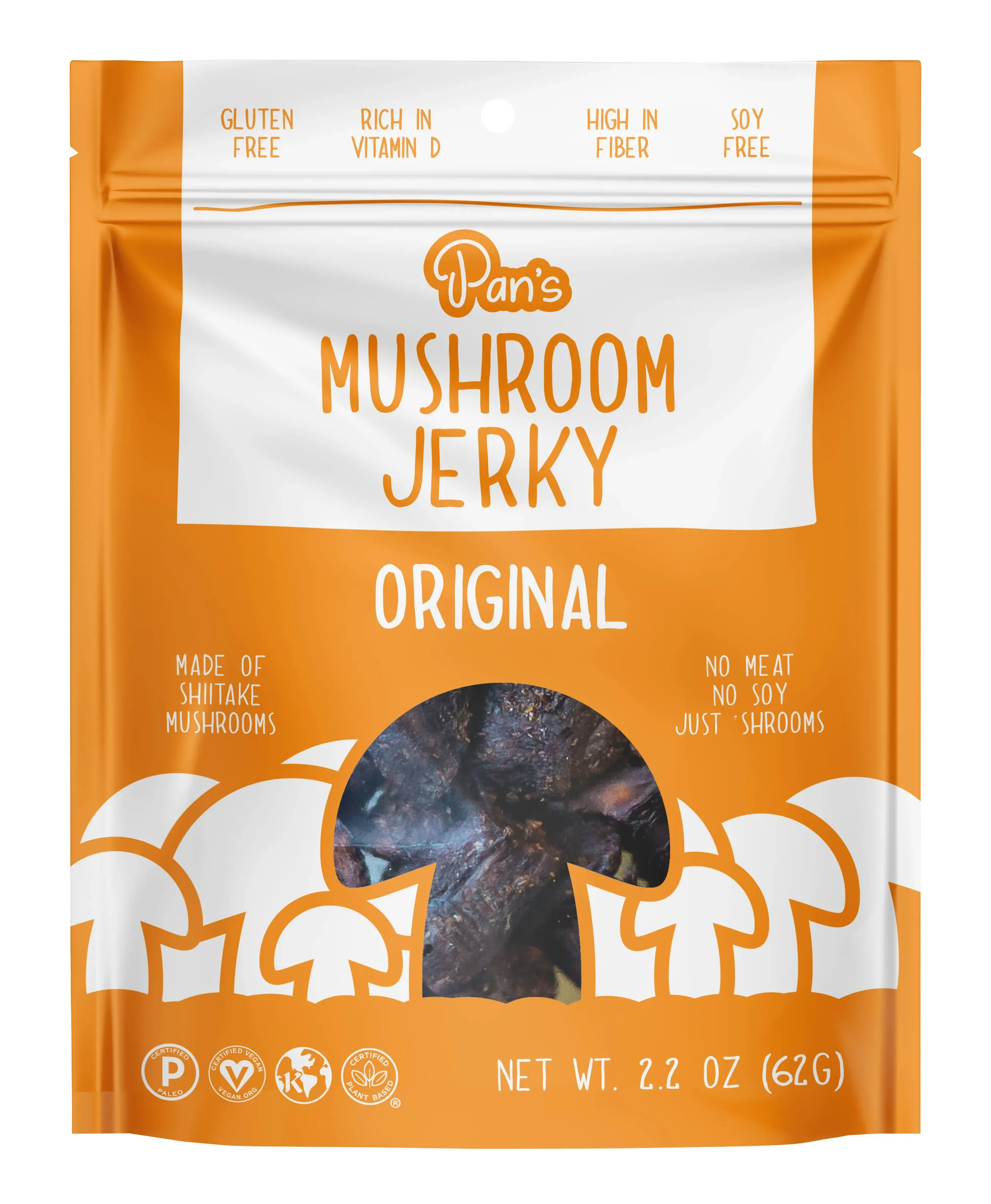 Pan's Mushroom Jerky - Original - 2.2 oz