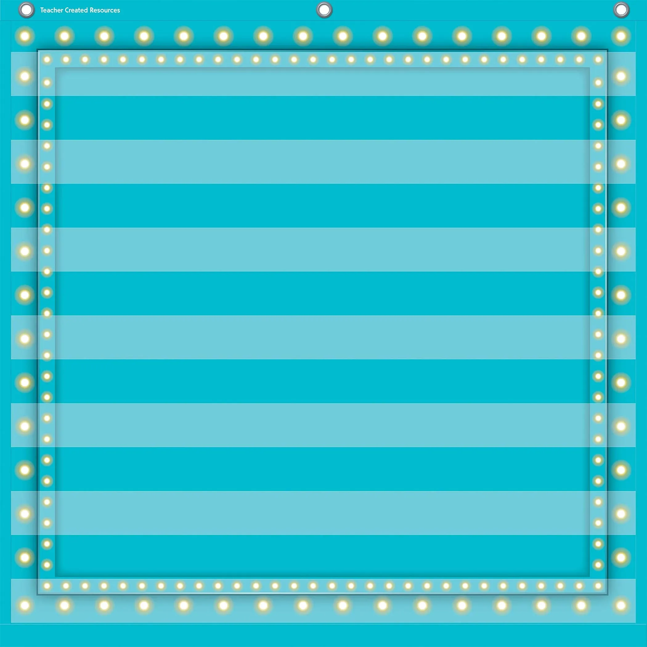 TEACHER CREATED RESOURCES Light Blue Marquee 7 Pocket 28X28 20780