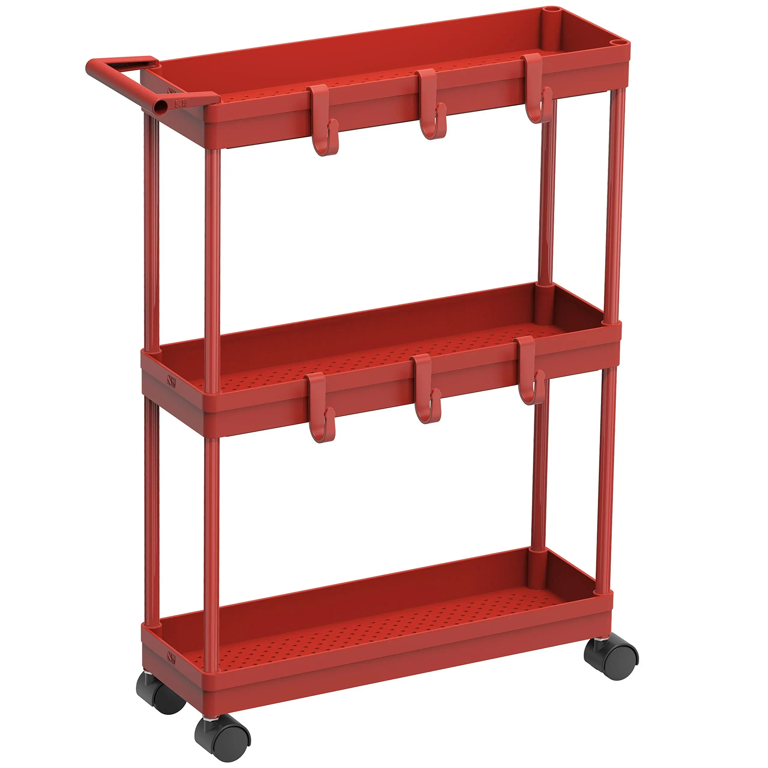 SimpleHousewar<wbr/>e Kitchen Cart Storage 3-Tier Slim/Super Narrow Shelves with Handl