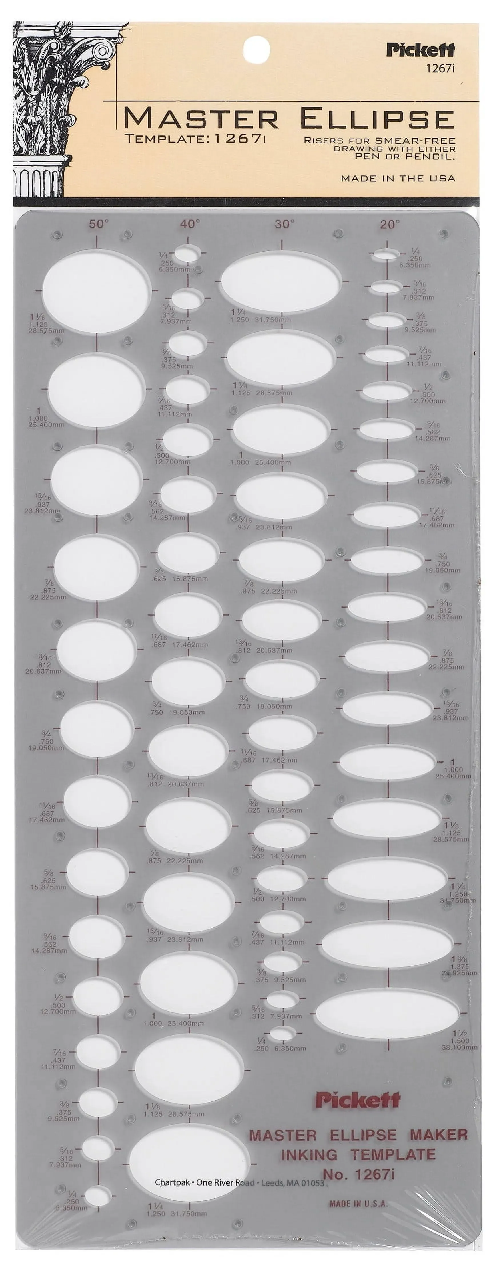 Pickett 1267I Master Ellipse Template