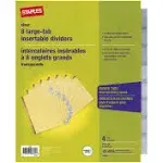 Staples Big Tab Blank Paper Dividers 8-Tab Clear 4/Pack (13516/14482) 431424