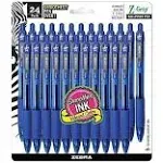 Zebra - Z-Grip Retractable Ballpoint Pen, Blue Ink, Medium - 24/Pack